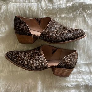 Madewell “The Lucie” shoe in spotted calf hair